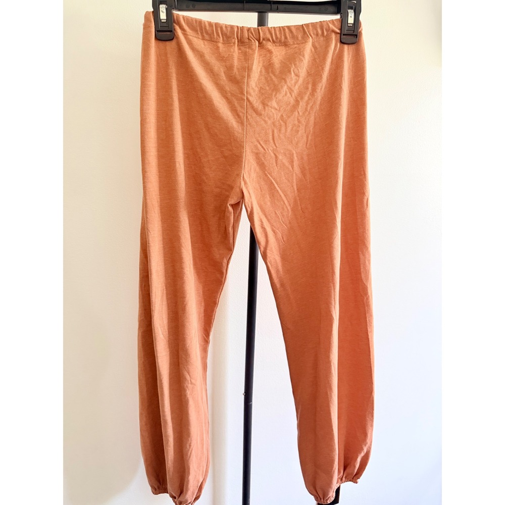 Eberjey Womens Terracotta Orange Slub Knit Loungewear Set Top and Joggers - Picture 5 of 6